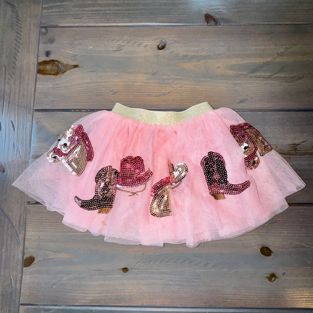Pink Sequin Tutu Skirt for Kids